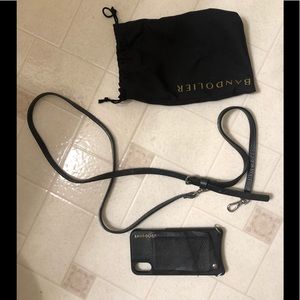 Bandolier black/silver crossbody for iPhone X